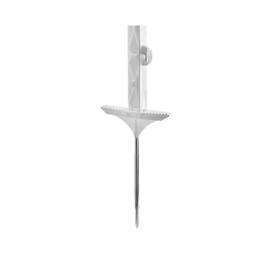 Столбик для электропастуха из пластика с металлической ножкой 90 см